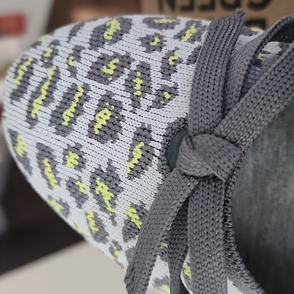 Clarks Women's Gray and Yellow Pattern Flats - Picture 7 of 10
